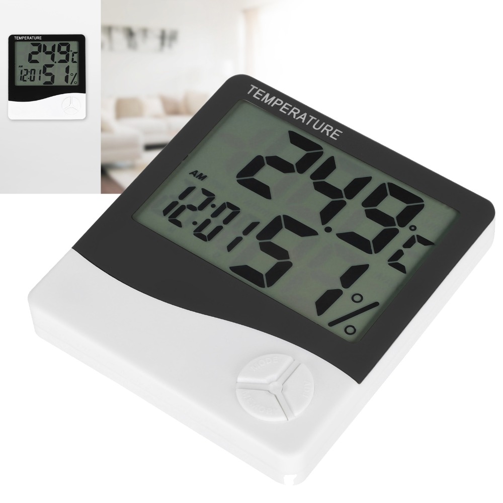 Thermometer Digital - Geniş Ekranlı, İç Mekan Termometreli, Duvara