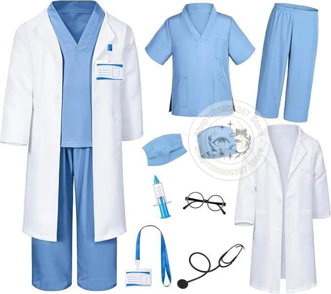 Stethoscope - Doktor Kostümü, Beyaz Önlük, Hemşire Kıyafetleri,