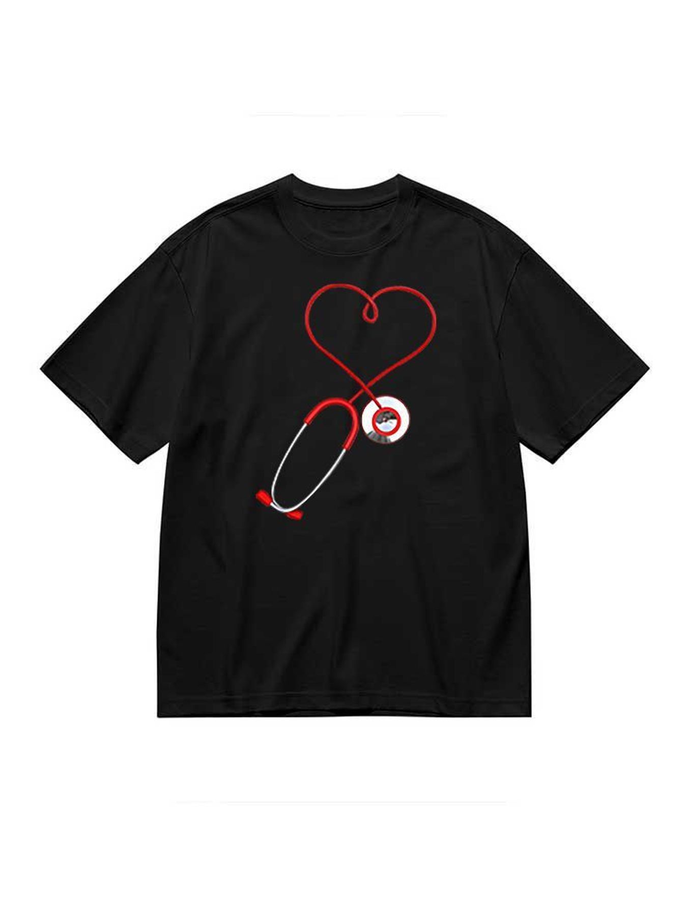 Kalp Stetoskop Grafik Baskı T  - Stethoscope incelemesi ve fiyatı